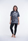 Wholesale Unisex Mushroom Frog Stone Washed, Stone Washed Fabric Cotton T-Shirt in Black - $10.00