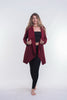 Fleece Cardigan in Red