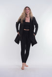 Wholesale Fleece Cardigan in Black - $25.00