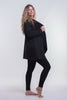 Fleece Cardigan in Black