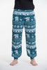 Unisex Eco-Friendly Elephant Harem Pants in Blue