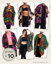 Assorted set of 10 Unisex Kimono Cardigan