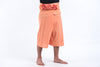 Cropped Fisherman Pants with Pattern Waist Band in Light Orange