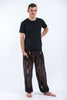 Peacock Eye Unisex Harem Pants in Black