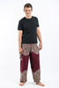 Floral Mandalas Unisex Harem Pants in Maroon