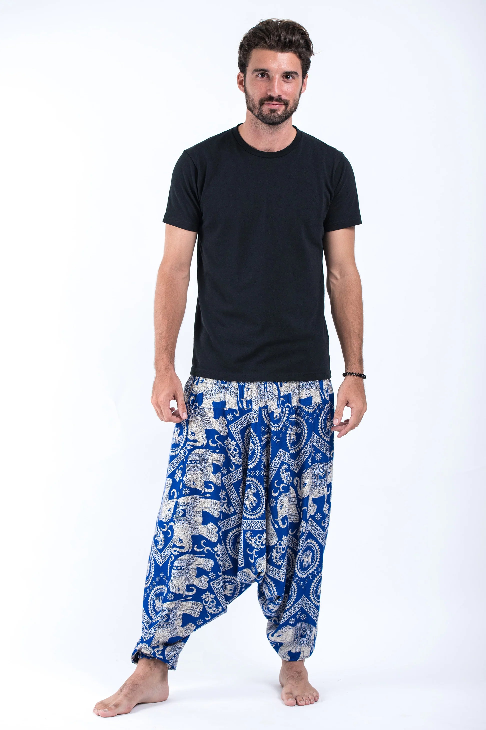 Imperial Elephant 2-in-1 Jumpsuit Elephant Pants in Blue