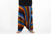 Plus Size Boho Striped Drop Crotch Harem Pants in Rust
