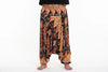 Plus Size Peacock Paisley 2-in-1 Jumpsuit Harem Pants in Black