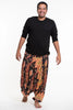 Plus Size Peacock Paisley 2-in-1 Jumpsuit Harem Pants in Black