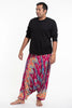 Plus Size Peacock Paisley 2-in-1 Jumpsuit Harem Pants in Pink