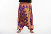 Plus Size Peacock Paisley 2-in-1 Jumpsuit Harem Pants in Purple