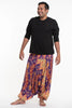 Plus Size Peacock Paisley 2-in-1 Jumpsuit Harem Pants in Purple