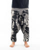 Unisex Hill Tribe Koi Fish Print Harem Pants in Black