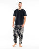 Unisex Hill Tribe Koi Fish Print Harem Pants in Black
