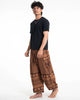 Unisex Hill Tribe Cotton Elephant Pants in Brown