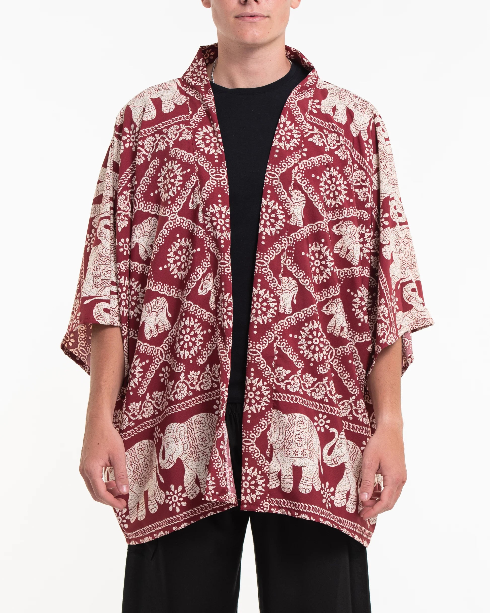 Unisex Diamond Elephant Lounge Set in Red