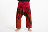 Unisex Tie Dye Cotton Harem Pants in Red