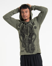 Sure Design Unisex Majestic Ganesha Hoodie Green
