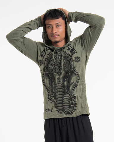 Sure Design Unisex Majestic Ganesha Hoodie Green