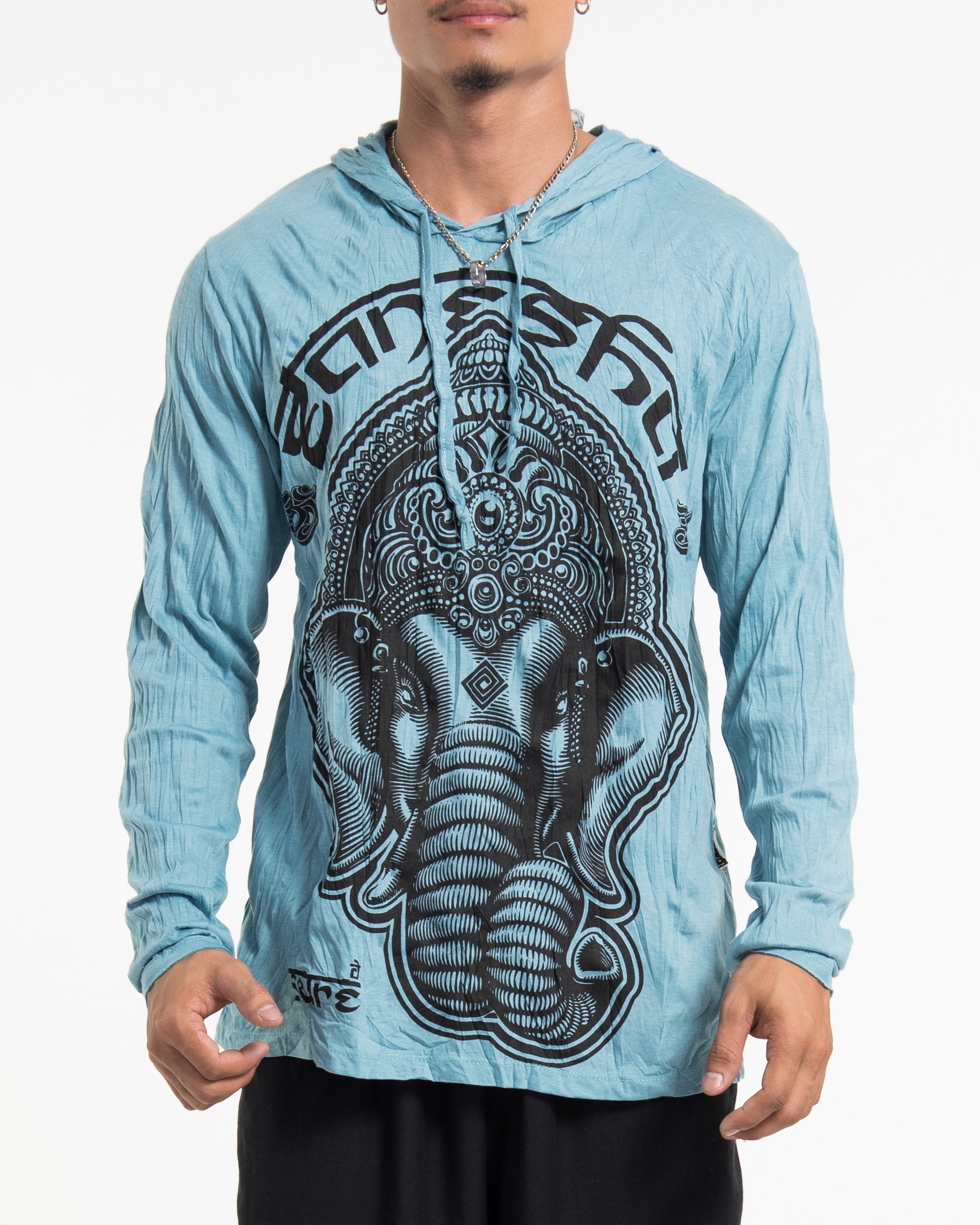 Sure Design Unisex Majestic Ganesha Hoodie Turquoise