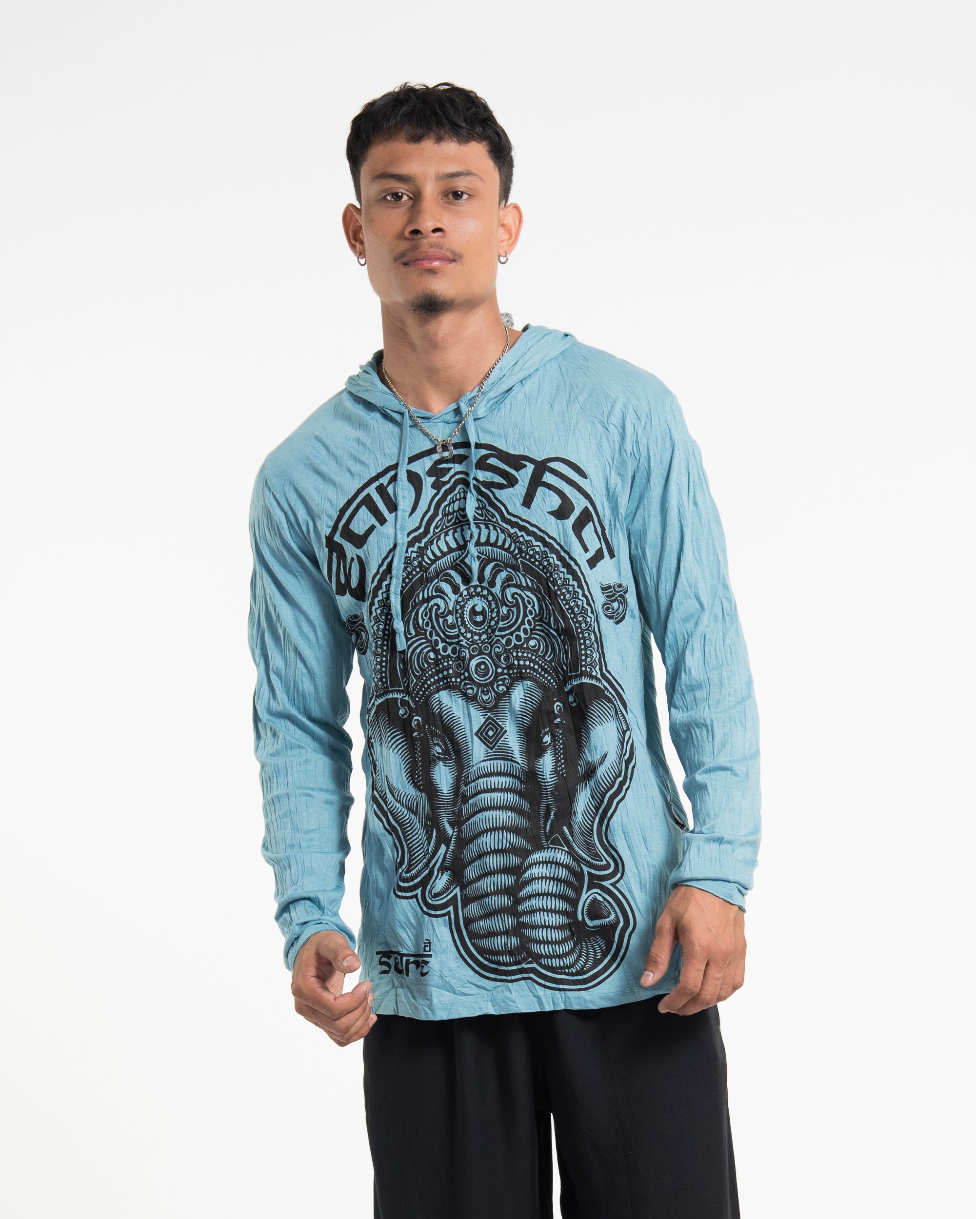 Sure Design Unisex Majestic Ganesha Hoodie Turquoise