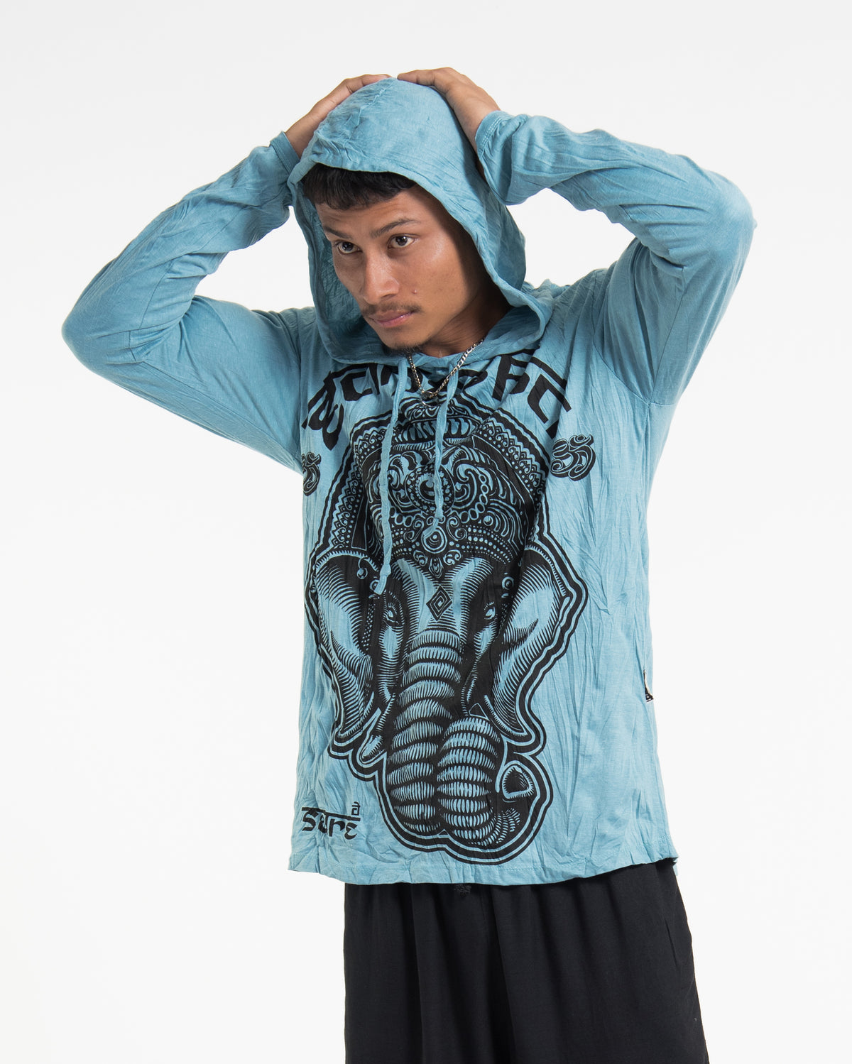 Sure Design Unisex Majestic Ganesha Hoodie Turquoise