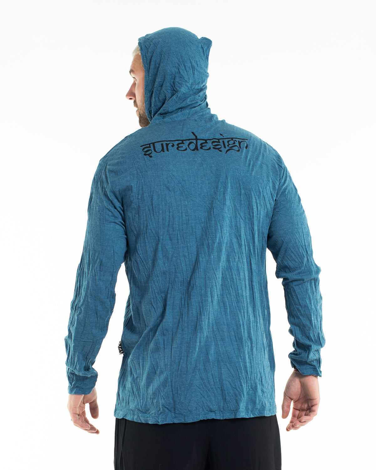 Sure Design Unisex Spiritual Shroom Cat Hoodie Denim Blue
