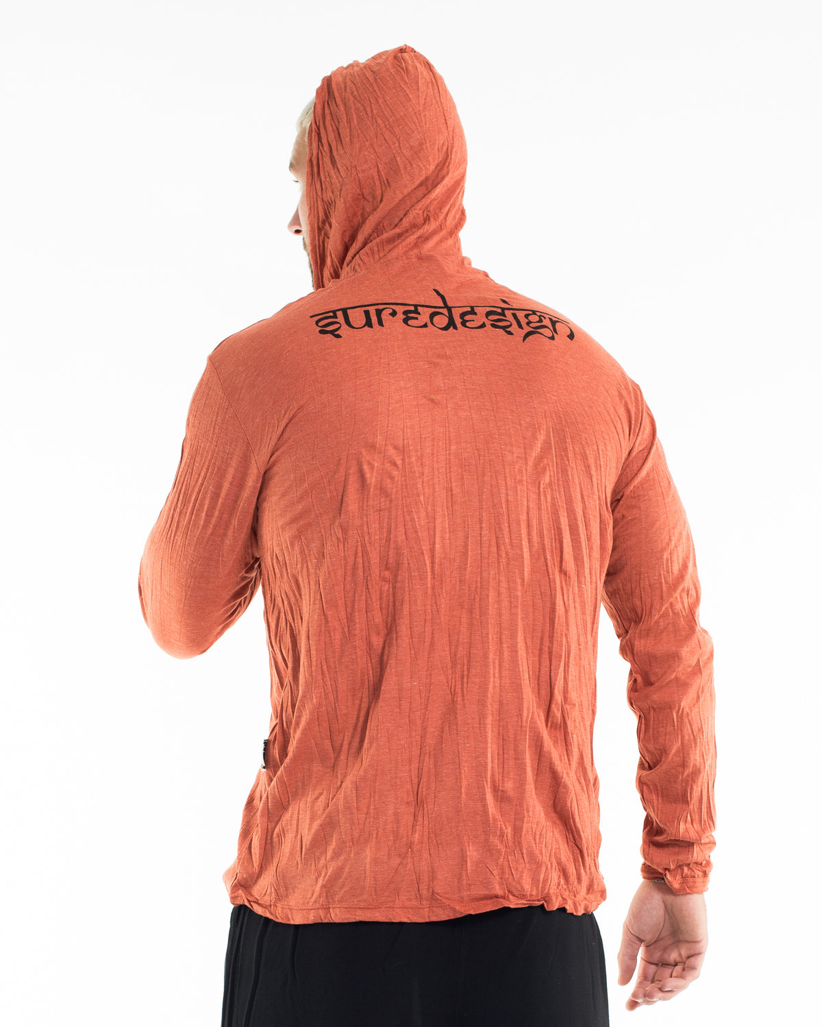 Sure Design Unisex Spiritual Shroom Cat Hoodie Orange