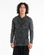 Sure Design Unisex Sacred Geometry Mandala Hoodie Black