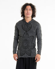 Sure Design Unisex Sacred Geometry Mandala Hoodie Black