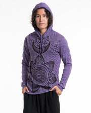 Sure Design Unisex Sacred Geometry Mandala Hoodie Purple