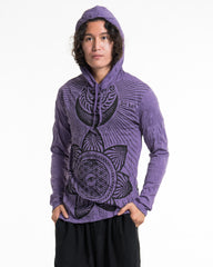 Sure Design Unisex Sacred Geometry Mandala Hoodie Purple
