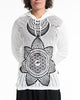 Sure Design Unisex Sacred Geometry Mandala Hoodie White