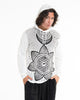Sure Design Unisex Sacred Geometry Mandala Hoodie White