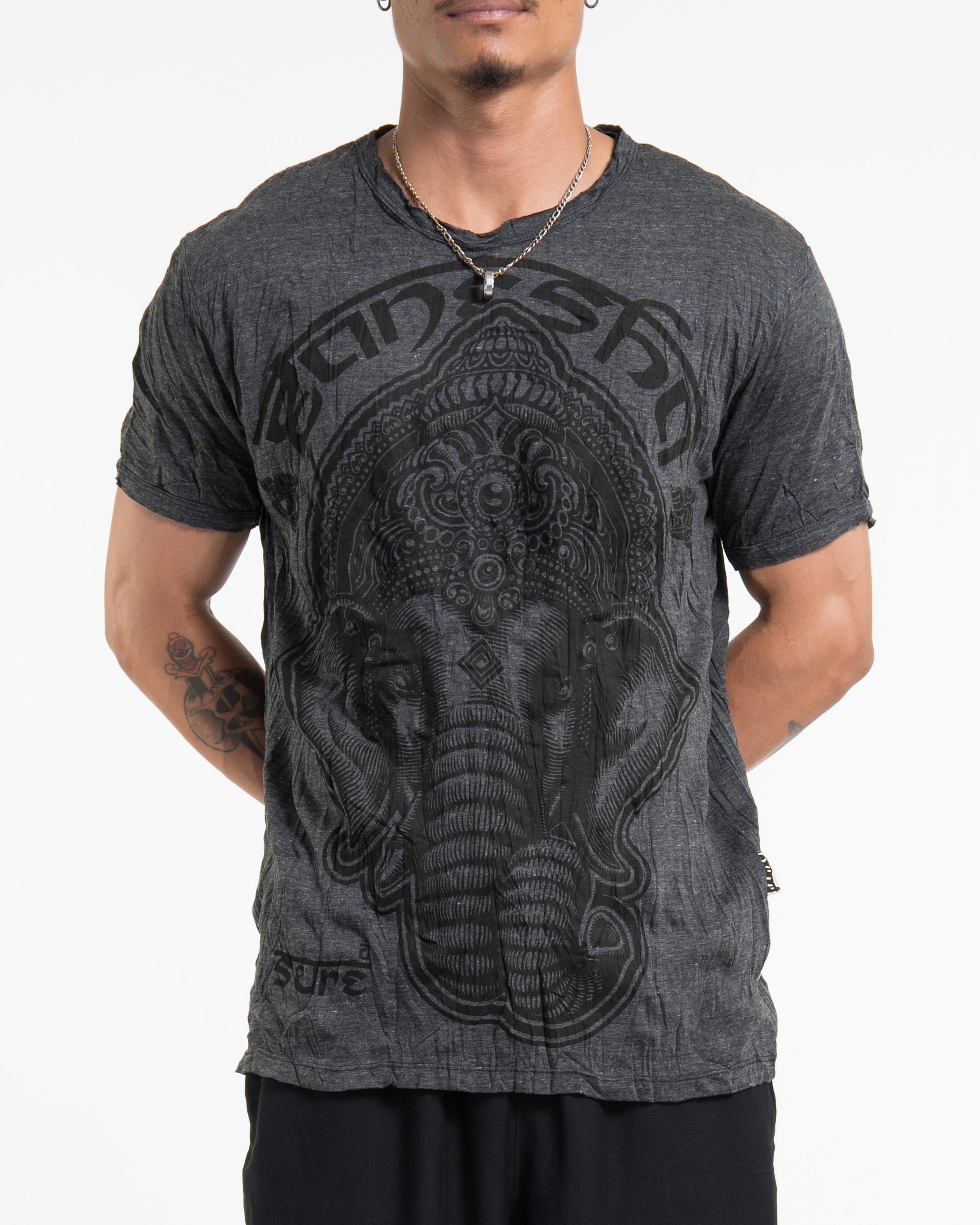 Sure Design Men's Majestic Ganesha T-Shirt Black