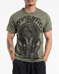 Sure Design Men's Majestic Ganesha T-Shirt Green