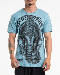 Sure Design Men's Majestic Ganesha T-Shirt Turquoise
