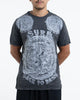 Sure Design Men's Big Ohm T-Shirt Silver on Black