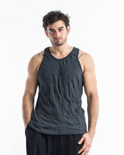 Sure Design Men's Solid Color Tank Top in Black