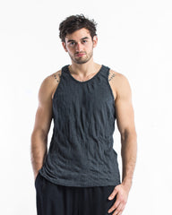 Sure Design Men's Solid Color Tank Top in Black