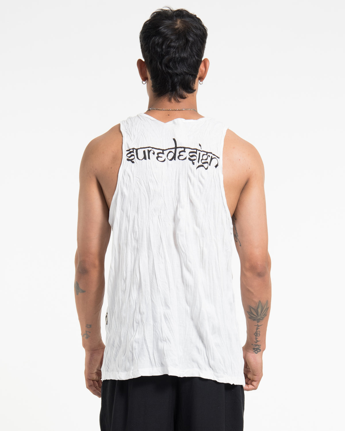 Sure Design Men's Majestic Ganesha Tank Top in White
