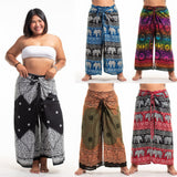 Wholesale Assorted set of 10 Plus Size Printed Palazzo Wrap Pants - $130.50