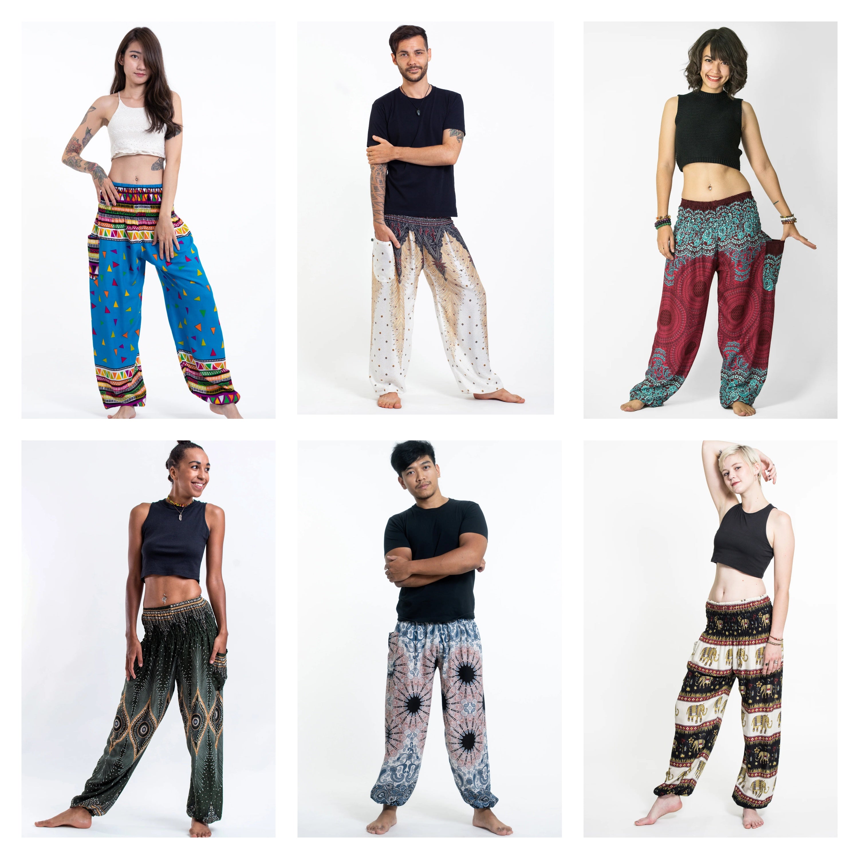 Assorted set of 5 Thai High Crotch Harem Pants BESTSELLER