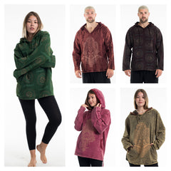 Assorted set of 3 Unisex Stonewash Cotton Hoodie