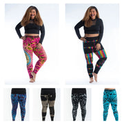 Assorted set of 5 PLUS SIZE Tie dye Leggings