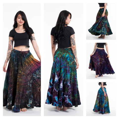 Assorted set of 3 Tie Dye Long Skirt