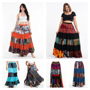 Assorted set of 3 Patchwork Long Skirt