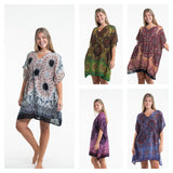 Wholesale Assorted set of 5 Bohemian Style Beachwear Mini Dress - $35.00