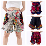 Wholesale Assorted Set of 5 Boho Thai Tie-Dye Relaxed Shorts - $27.75