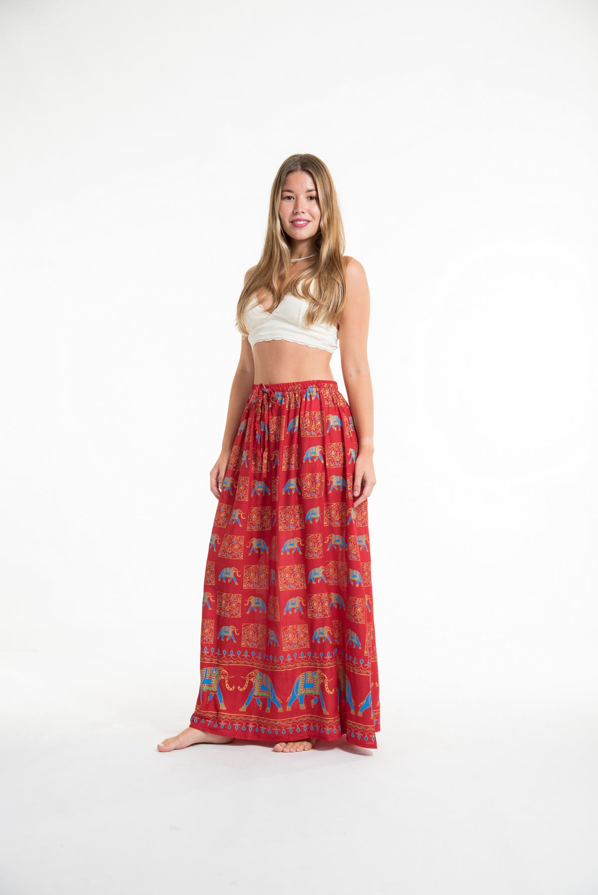 Assorted set of 3 Indian Elephant Cotton Skirt